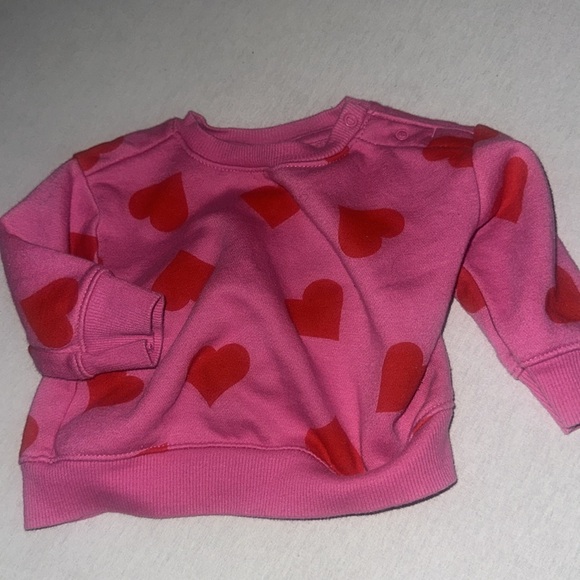 Kids Size 3-6M Pink Heart Kids Sweatshirt. - Picture 2 of 3